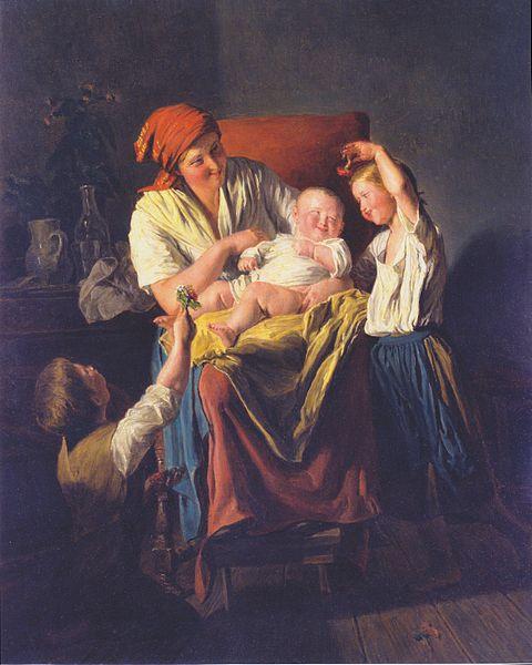 Ferdinand Georg Waldmuller Mothers joy oil painting image